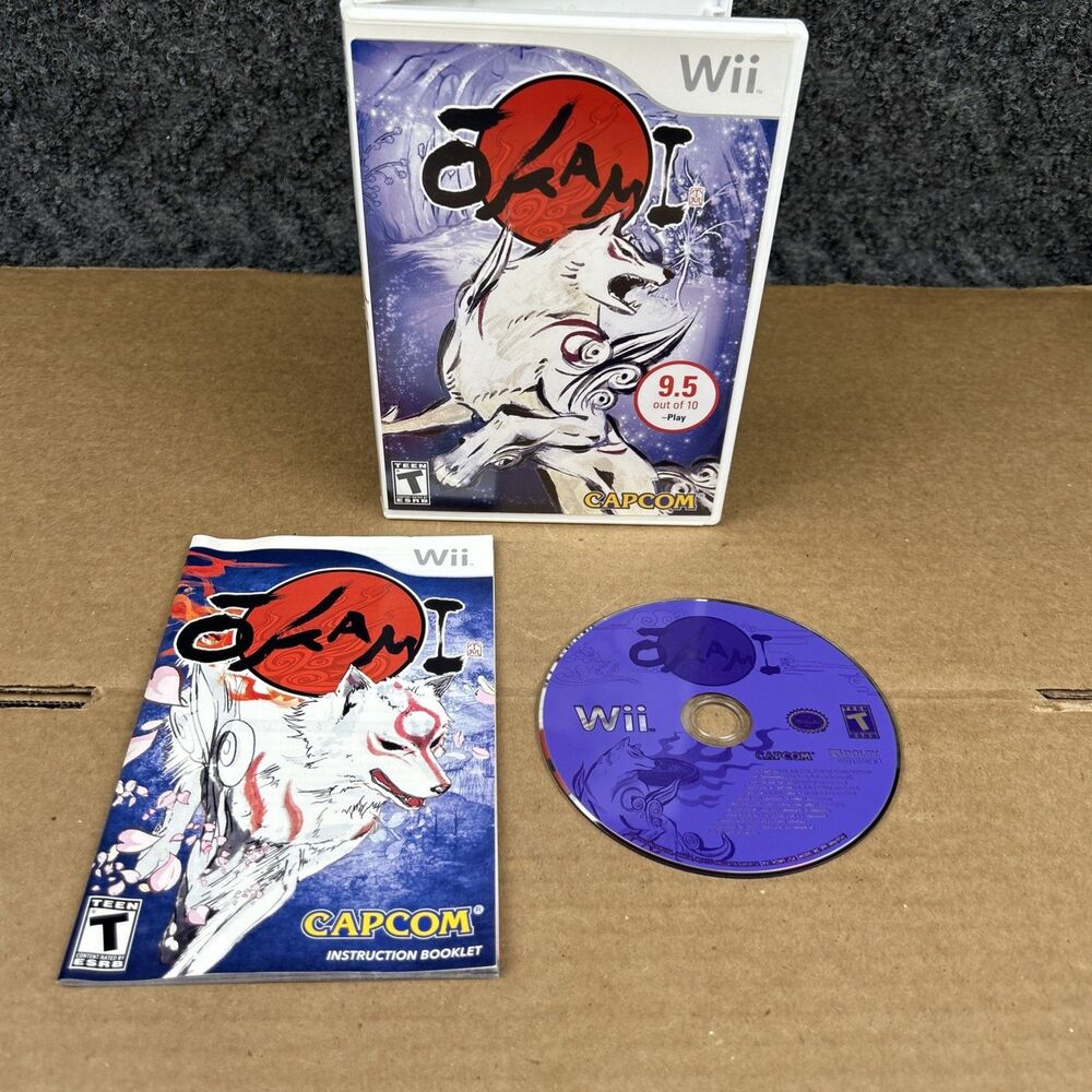 Okami Nintendo Wii Game w/Case & Manual Mint Disc